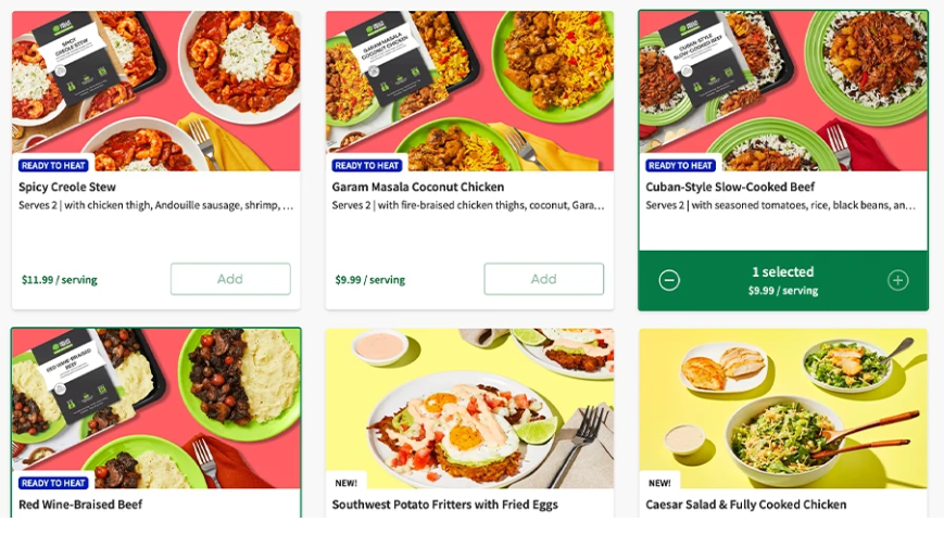 There are some hello fresh menu for you.
