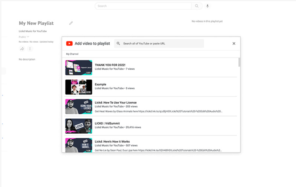 The playlist design of youtube studio login . 