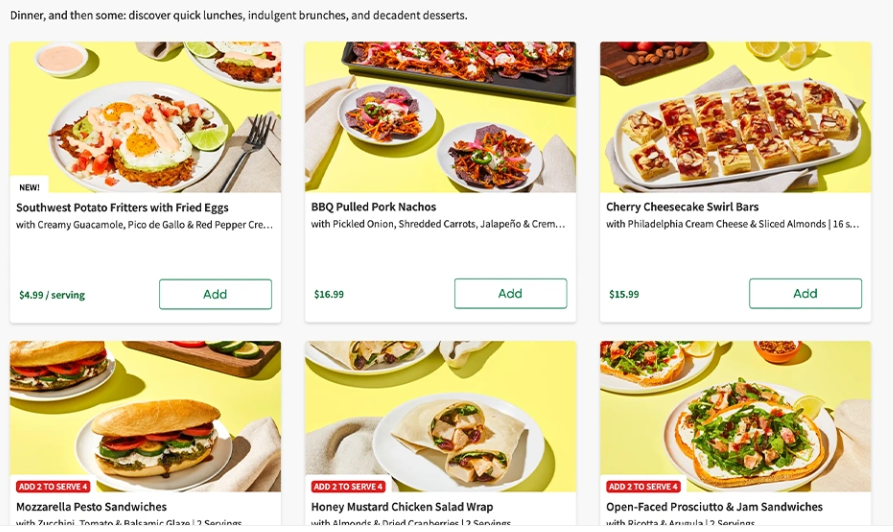 All hello fresh menus are now in market.