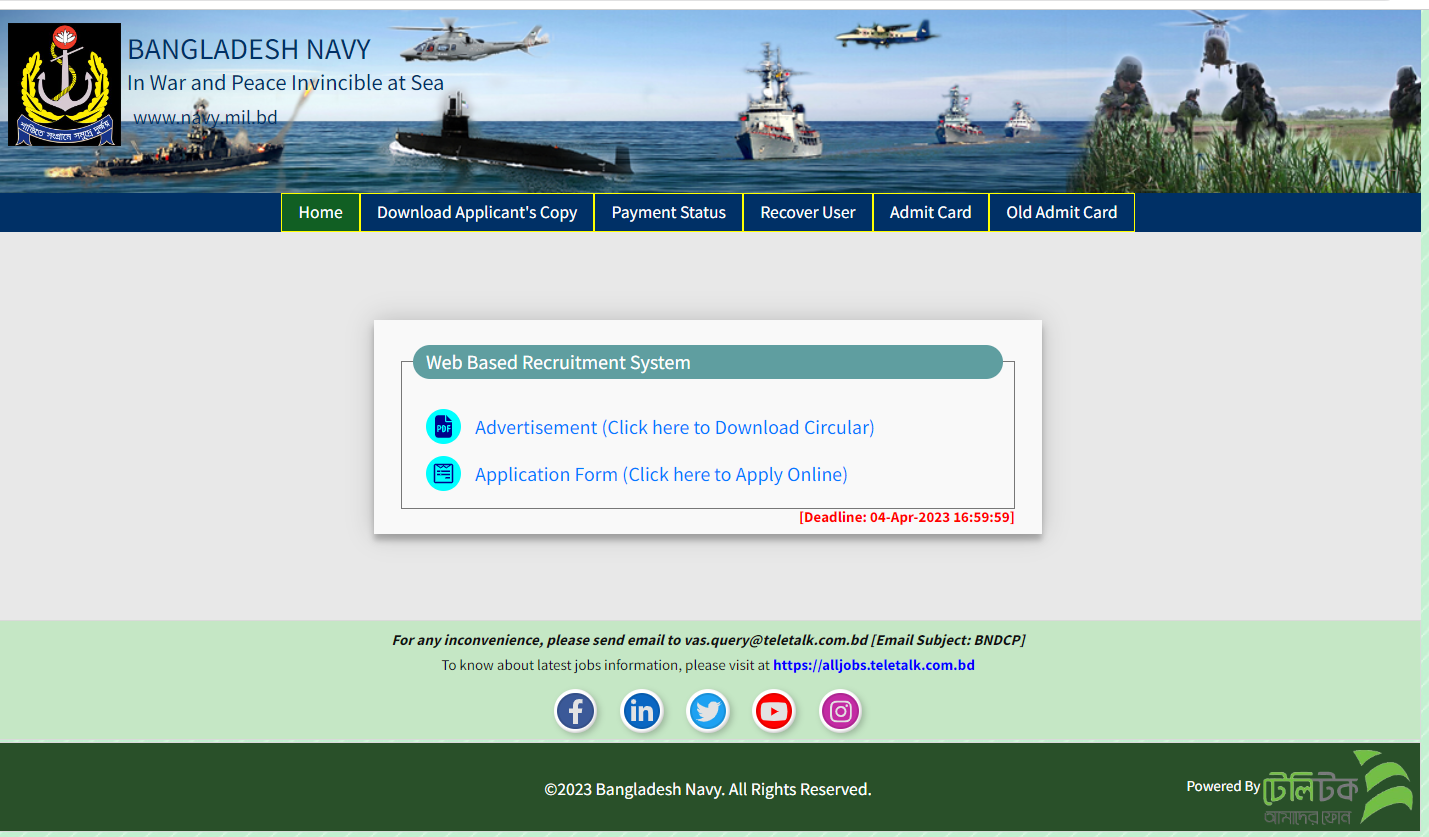 How to apply for Navy Civilian Job Circular.