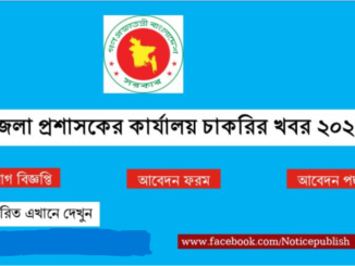 Official Notice image of DC Office job circular 2024.