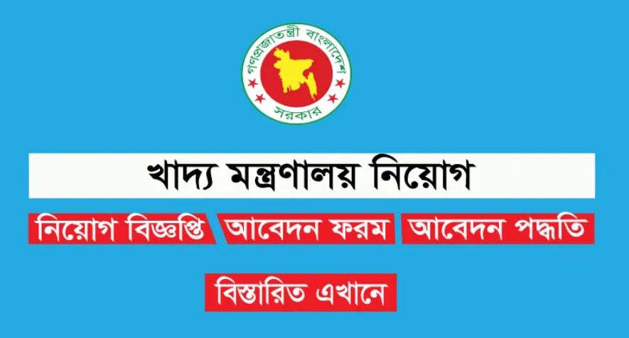 Official Image of Ministry of Food Job Circular 2024.